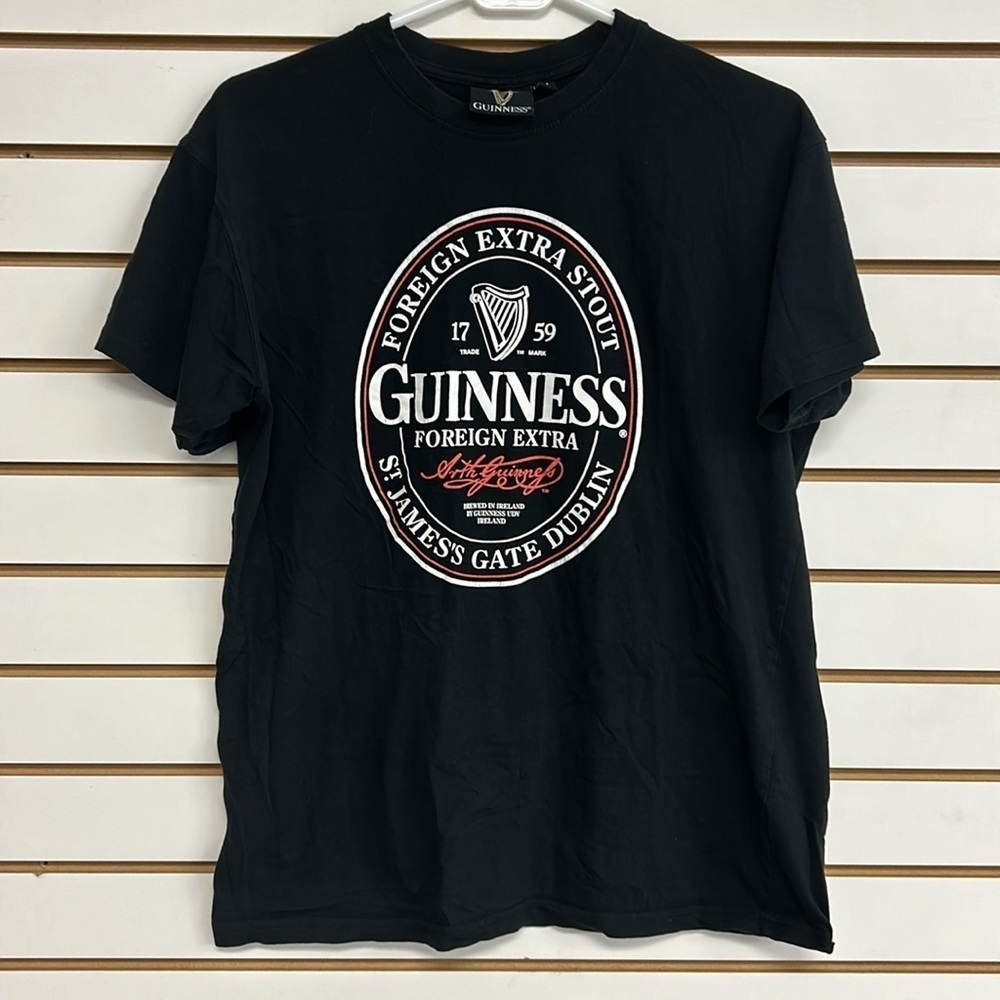 Guinness T-Shirt Dublin Stout Black‎ Size M EUC